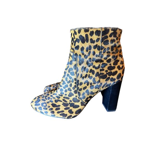 Banana Republic Leopard Calf Hair Ankle Booties - Size 8.5 - Picture 5 of 14